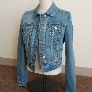 WHBM cropped denim jacket